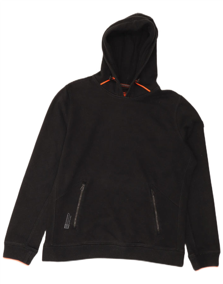 Maglione con cappuccio da uomo Superdry grande nero in poliestere