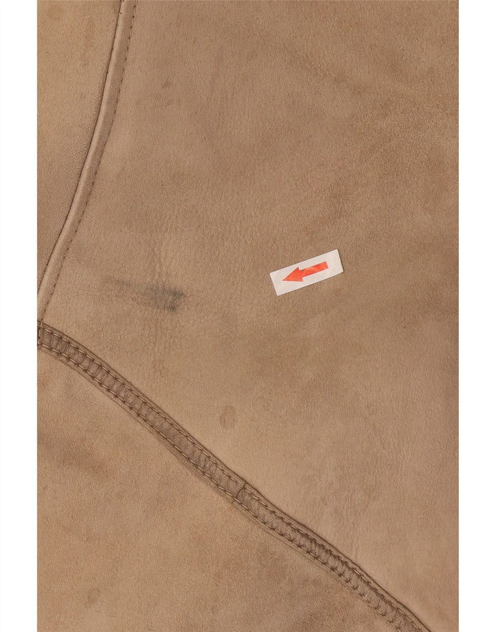 Giacca in shearling vintage da donna IT 46 Shearling beige grande