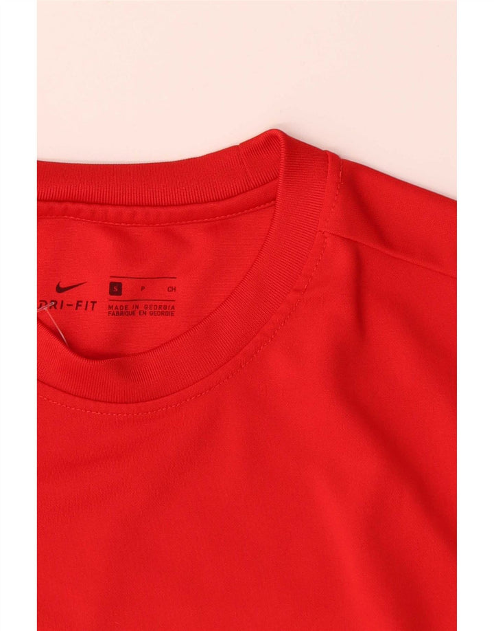 T-shirt grafica Nike Dri Fit da uomo, piccola, rossa, in poliestere