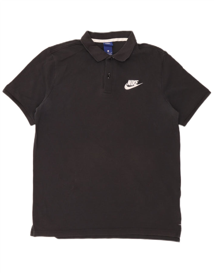 Polo Nike da uomo grande in cotone nero
