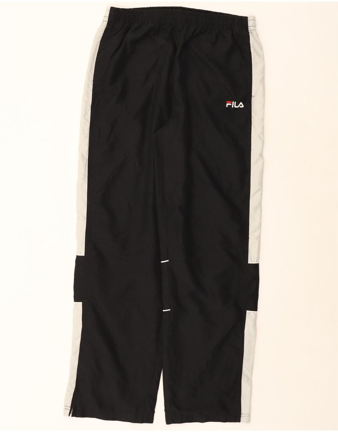 FILA Mens Graphic Tracksuit Trousers Large  Black Colourblock Polyester