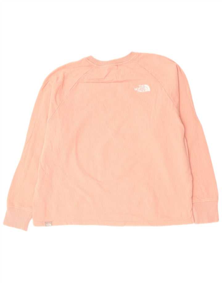 THE NORTH FACE Felpa oversize da donna Maglione UK 16 Grande cotone rosa