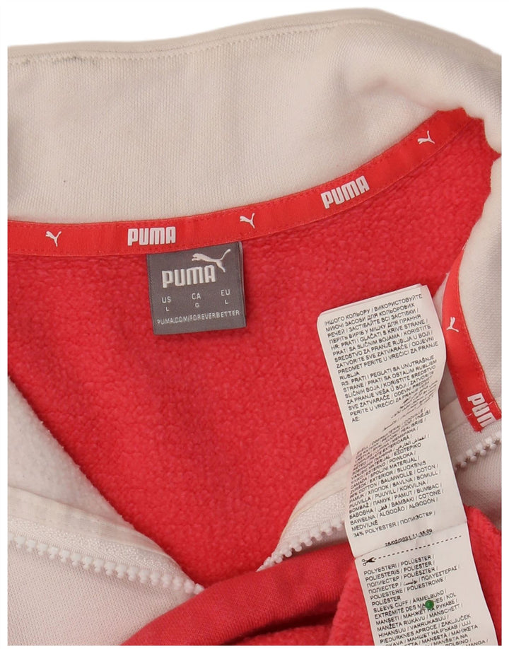 PUMA Womens Oversized Graphic Sweatshirt Jumper UK 16 Large Red