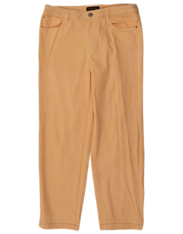 Pantaloni casual dritti da donna Massimo Dutti EU 40 Medium W30 L27 Giallo
