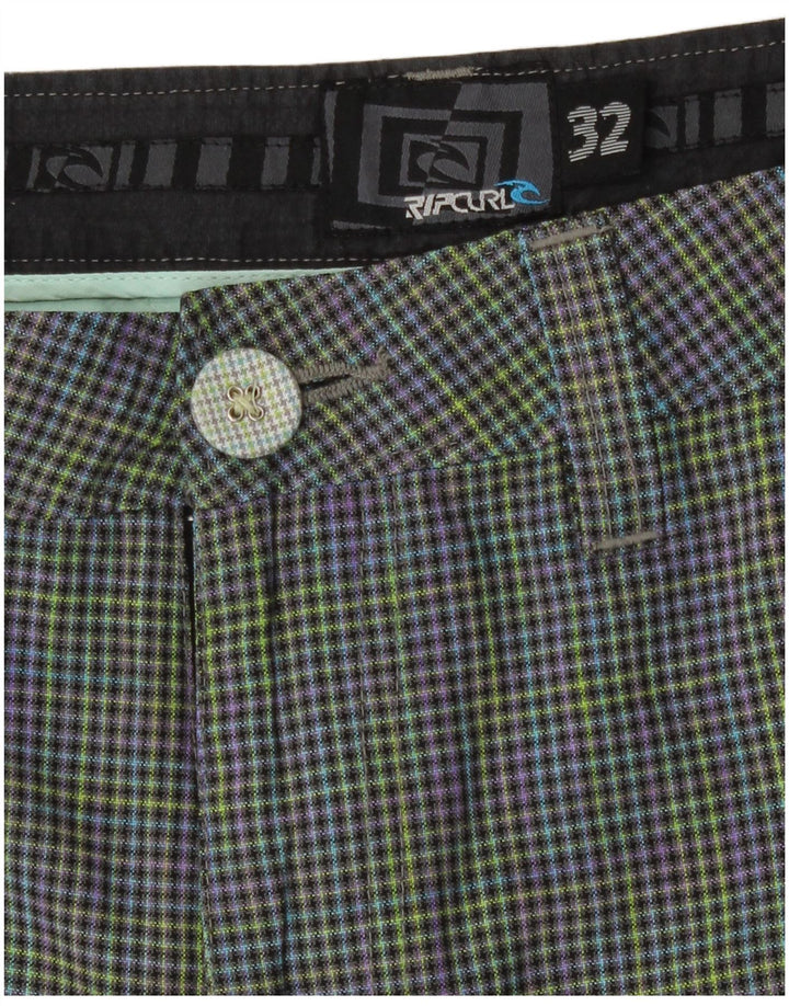 Pantaloncini chino da uomo Rip Curl W32 poliestere medio a quadri multicolore