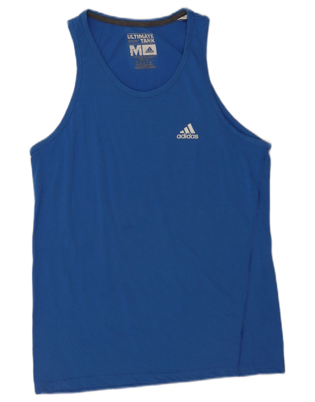 Canotta Adidas da uomo in poliestere blu medio