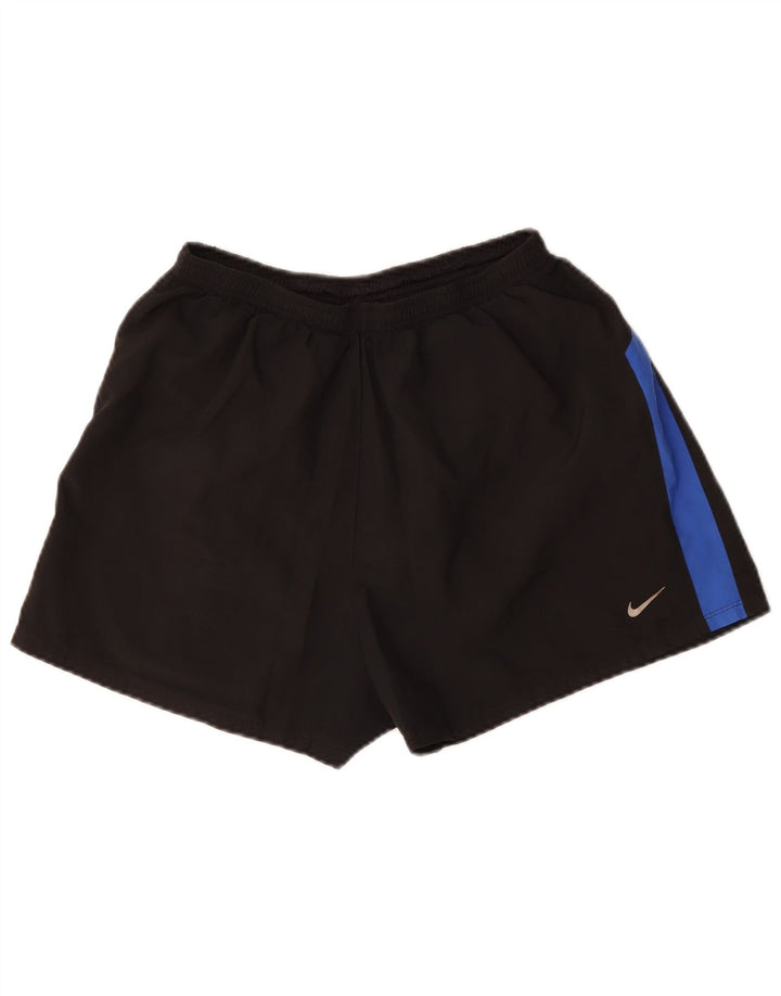 Pantaloncini sportivi Nike da uomo piccoli in poliestere color block nero