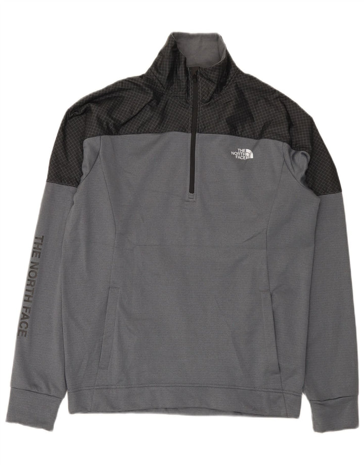 Felpa grafica da uomo The North Face Maglione piccolo grigio color block