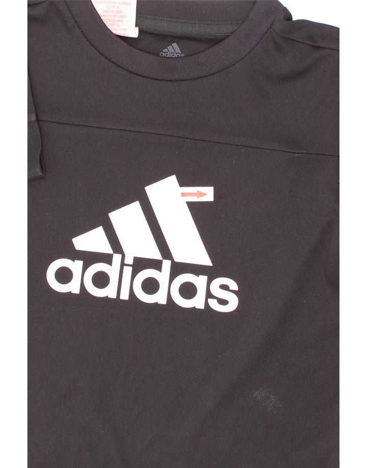 T-shirt grafica Adidas da ragazzo Climacool 5-6 anni 2XS poliestere nero