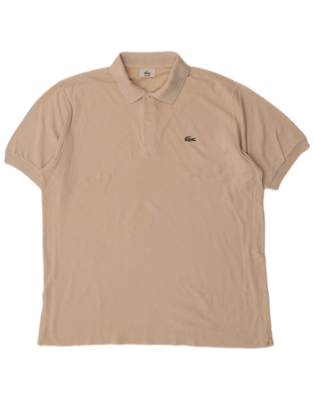 Polo da uomo LACOSTE taglia 5 grande in cotone bianco sporco