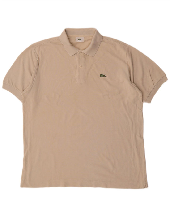 Polo da uomo LACOSTE taglia 5 grande in cotone bianco sporco