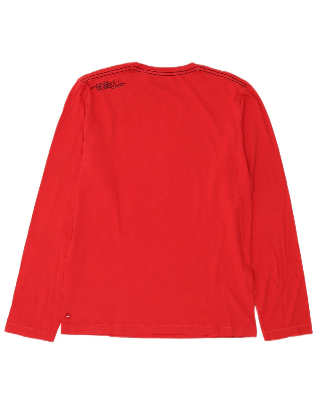 Top grafico da uomo slim fit O'Neill a maniche lunghe in cotone rosso medio