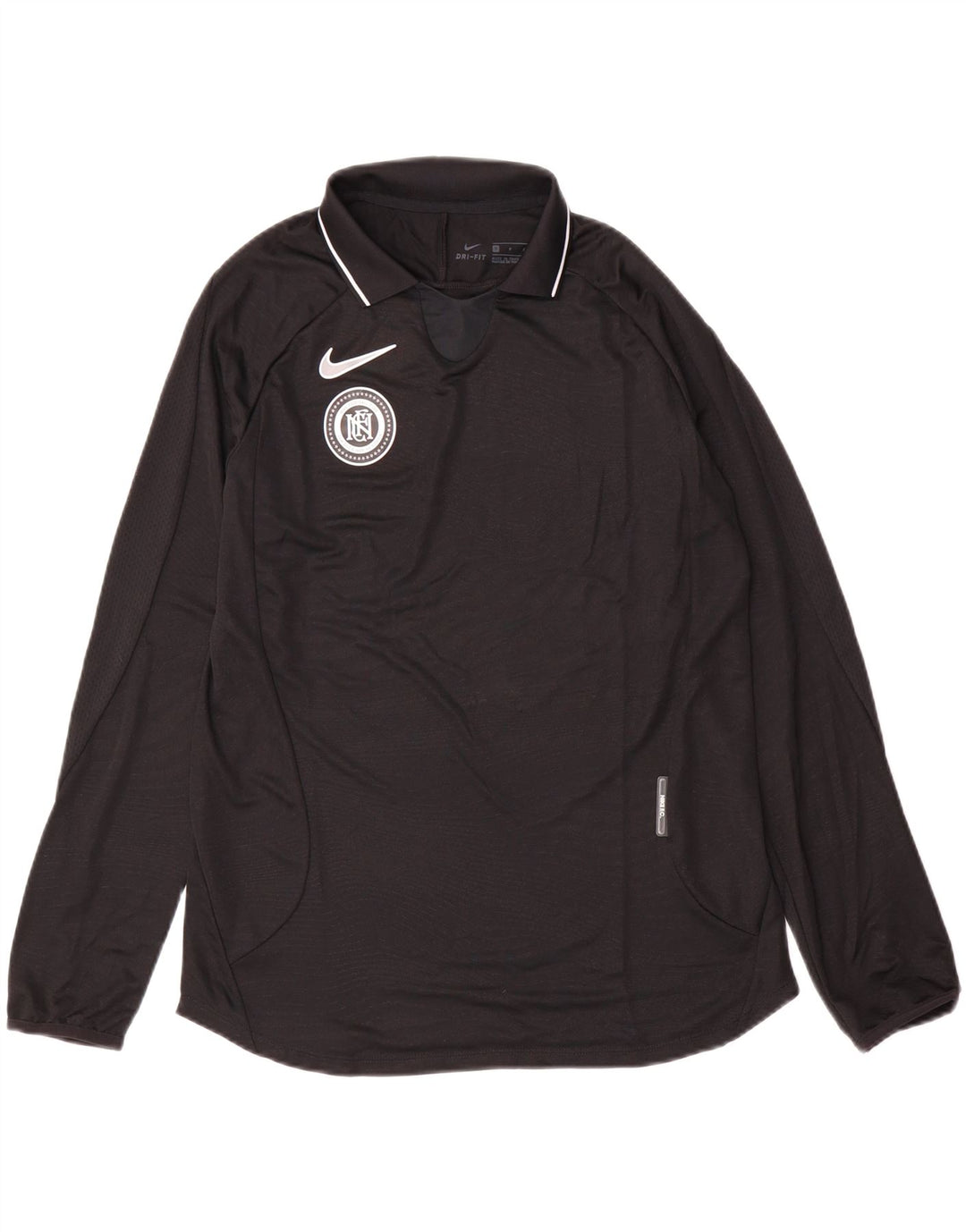Maglia Nike Dri Fit da uomo a manica lunga piccola in poliestere nero