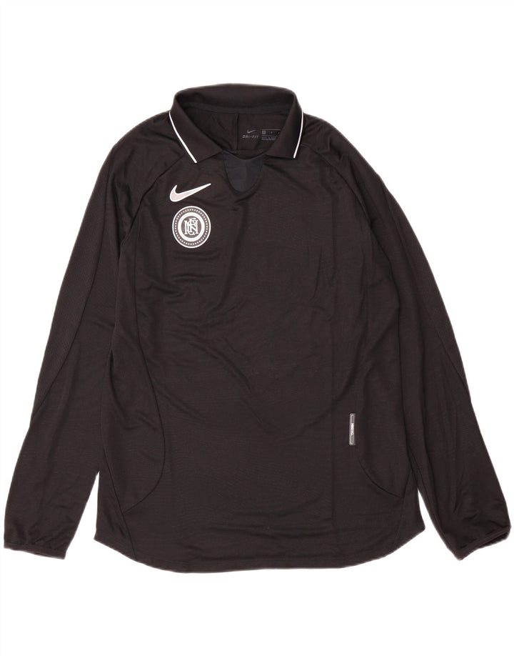 Maglia Nike Dri Fit da uomo a manica lunga piccola in poliestere nero
