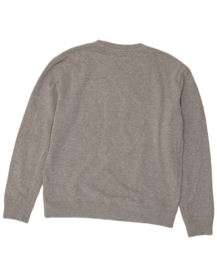 Felpa grafica da uomo Lee, maglione, cotone grigio medio