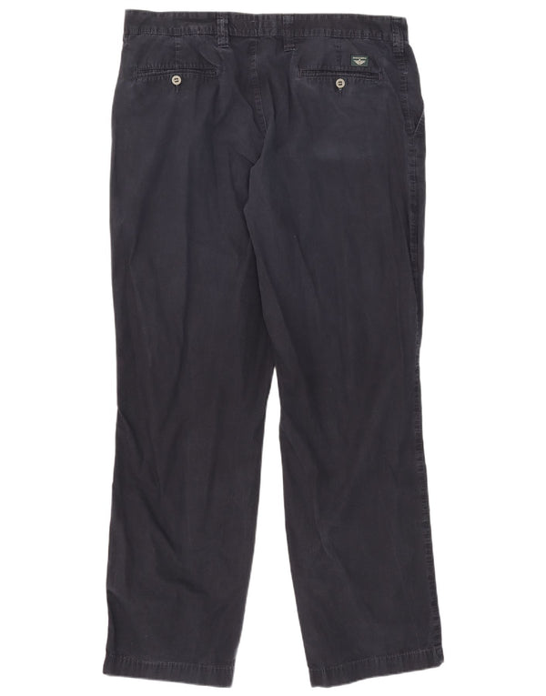Pantaloni chino dritti kaki da uomo Dockers W38 L32 cotone blu navy