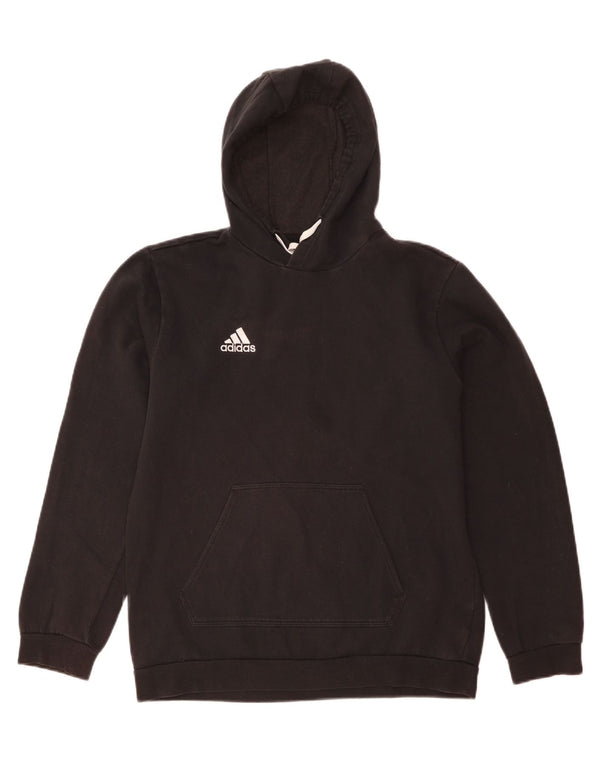 Felpa con cappuccio da uomo Adidas Medium in cotone nero