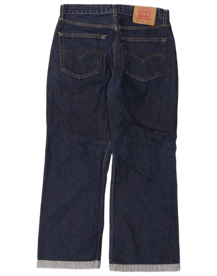 Levi's Uomo 527 Bootcut Jeans W32 L27 Blu Navy Cotone