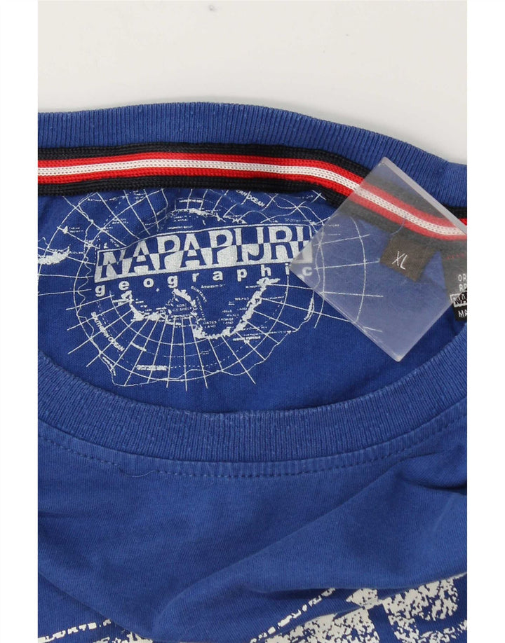 Maglietta grafica da uomo Napapijri Top XL Blu