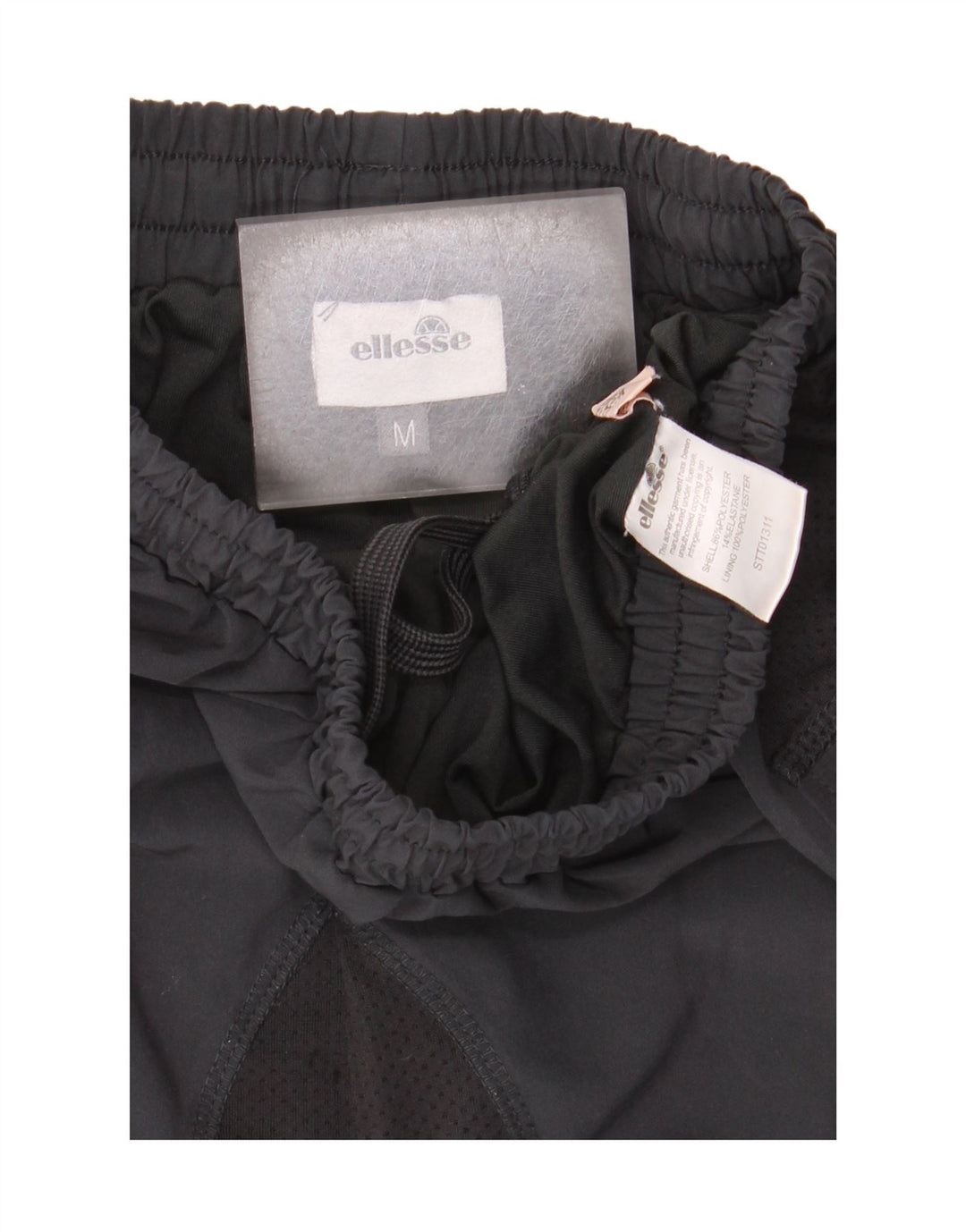 Pantaloncini sportivi da uomo Ellesse, poliestere color block medio nero