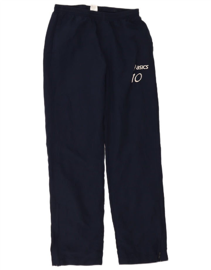 Pantaloni da tuta con grafica ASICS da donna UK 14 Large in poliestere blu navy