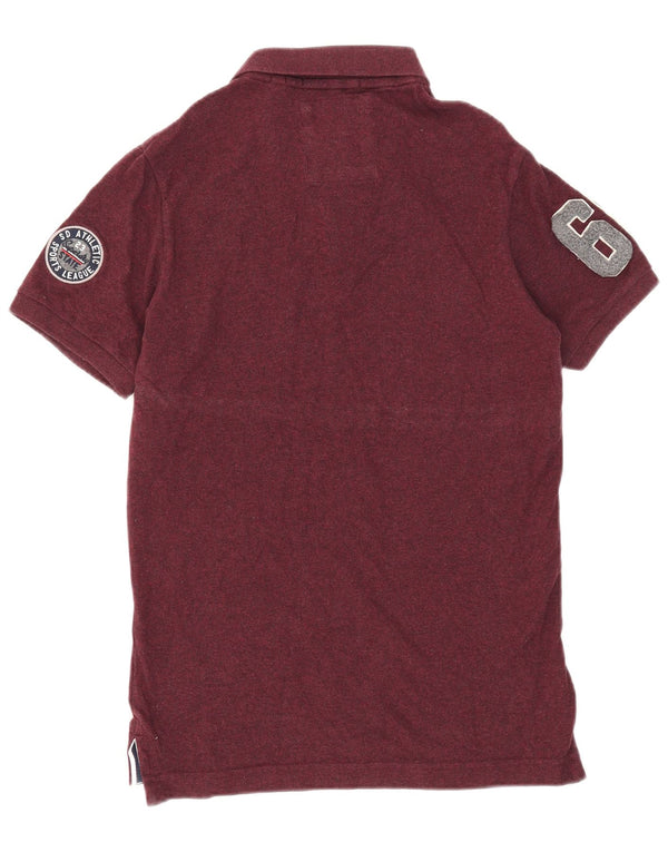 Polo grafica da uomo Superdry grande in cotone bordeaux