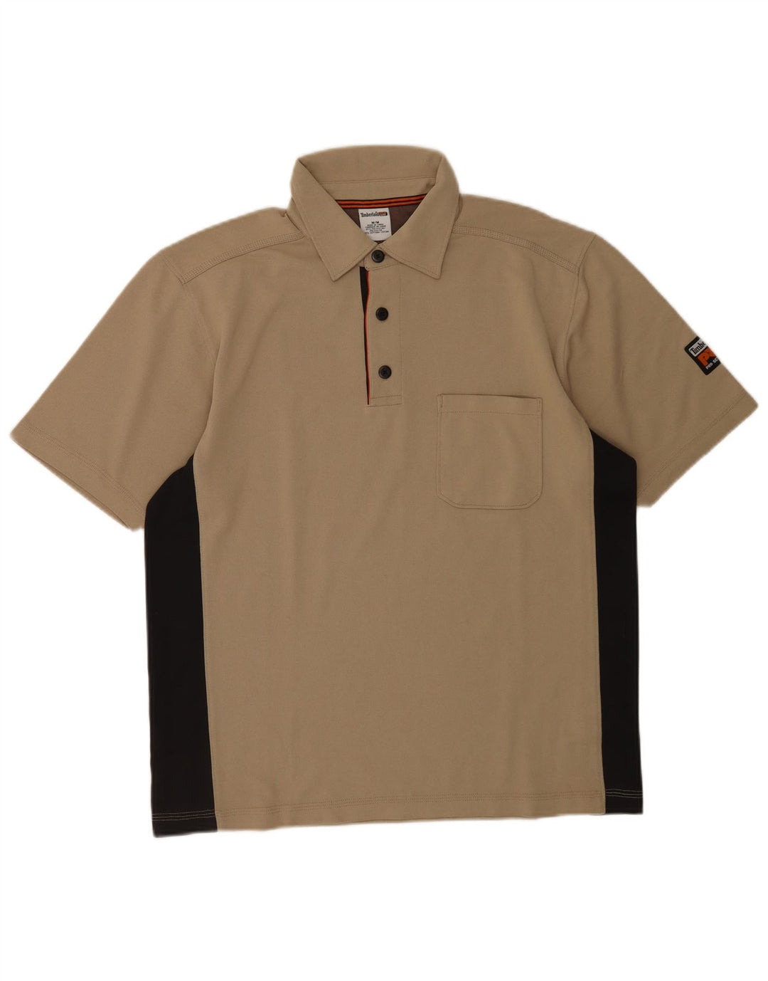 Polo da uomo Timberland in poliestere color block beige medio
