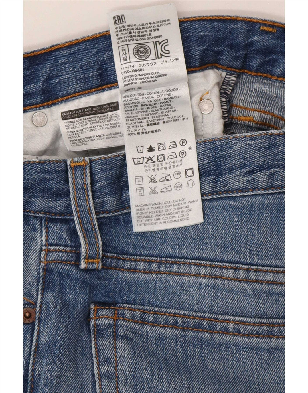 Jeans slim da donna Levi's W27 L26 cotone blu