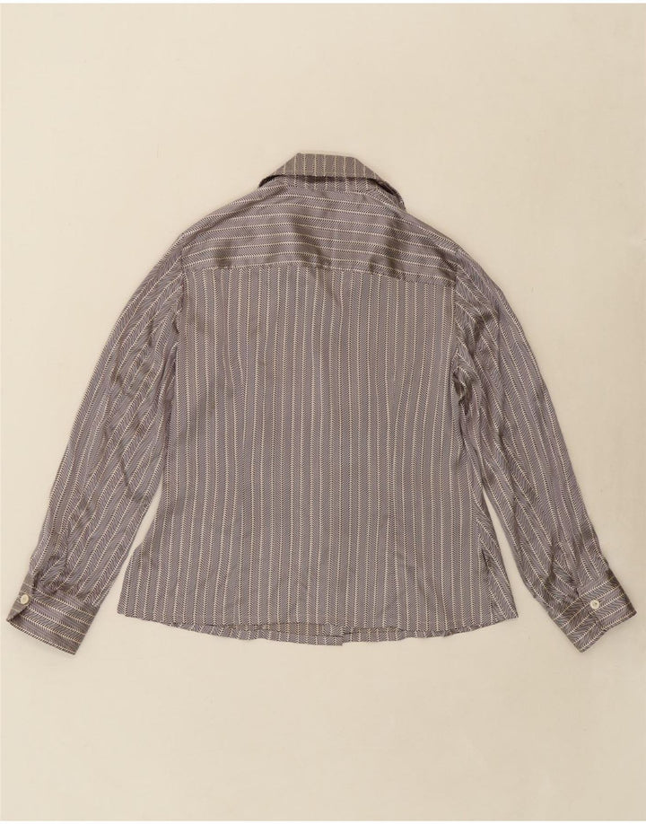 CHERIE Womens Shirt Blouse IT 42 Medium Purple Striped Polyester Vintage cherie and Second-Hand cherie from Messina Hembry 