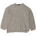 Maglione maglione con scollo a V da donna Marks & Spencer UK 14 Grigio medio chiazzato