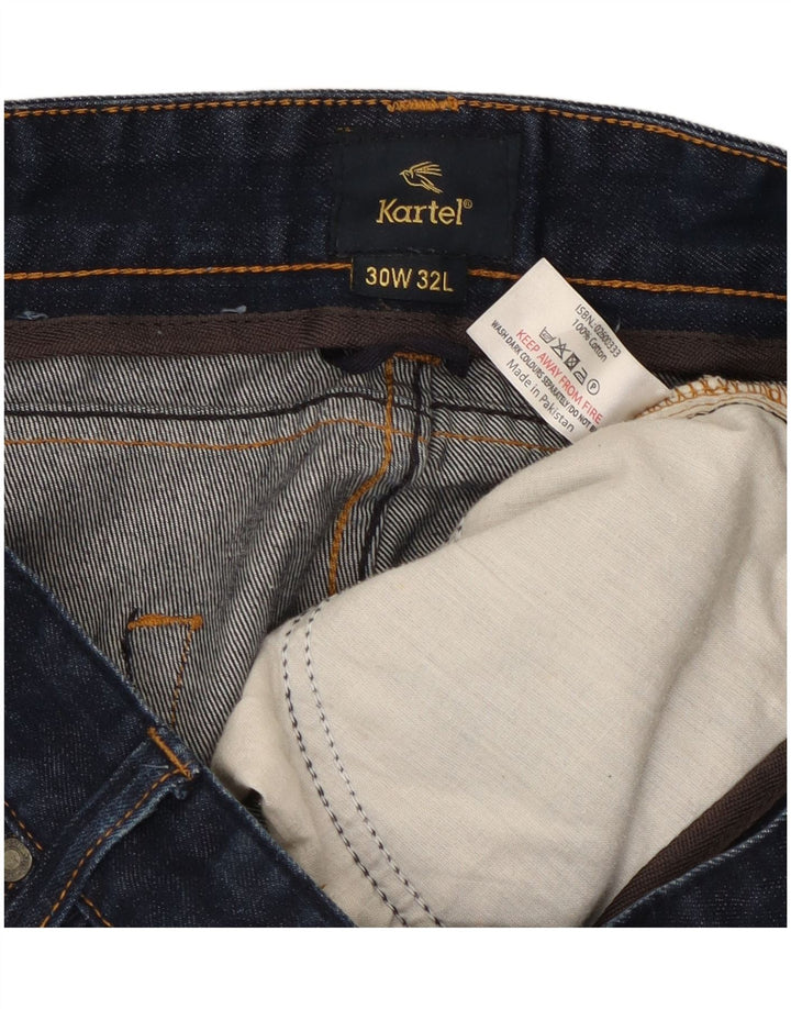 Jeans dritti da uomo KARTEL W30 L32 in cotone blu navy