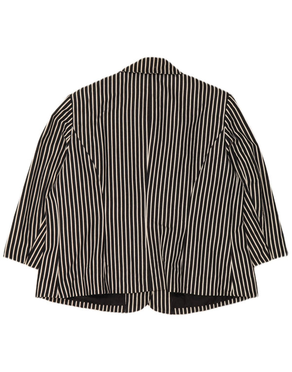 Giacca blazer da donna a 6 bottoni con maniche a 3/4 Chaps UK 18 XL a righe blu navy
