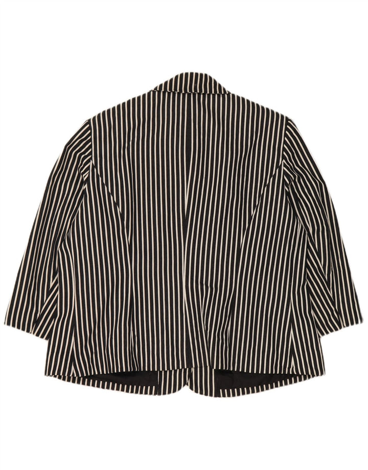 Giacca blazer da donna a 6 bottoni con maniche a 3/4 Chaps UK 18 XL a righe blu navy