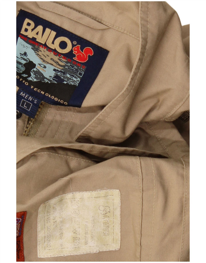 Gilet pratico da uomo vintage UK 40 grande cotone kaki