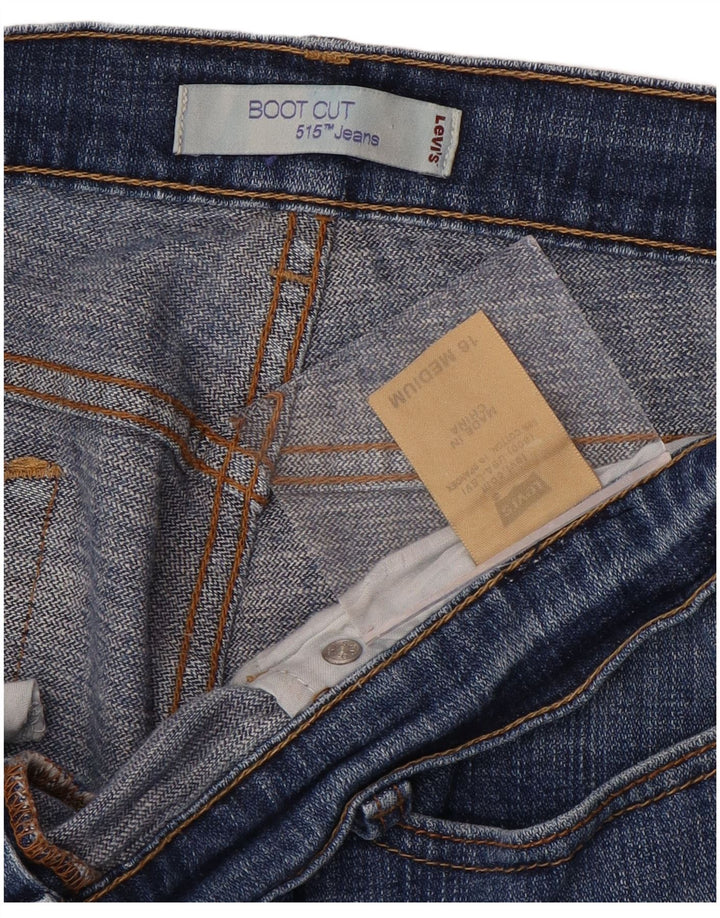 LEVI'S Jeans 515 Bootcut da Donna US 16 2XL W36 L31 Cotone Blu