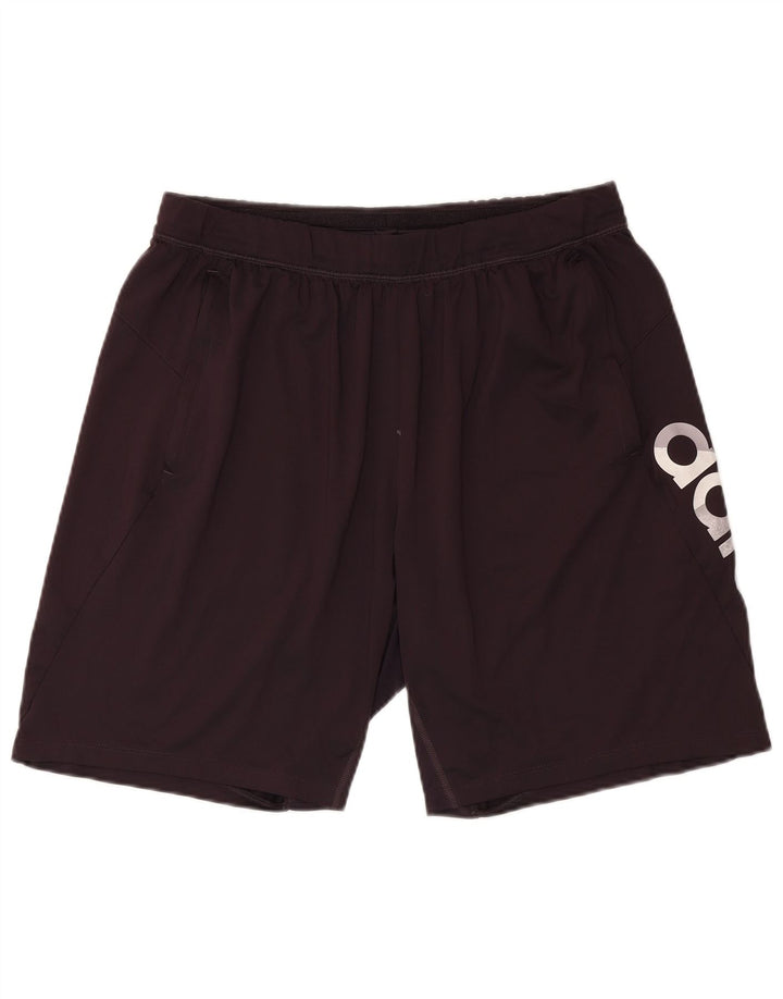 Pantaloncini sportivi Adidas da uomo con grafica media in poliestere nero