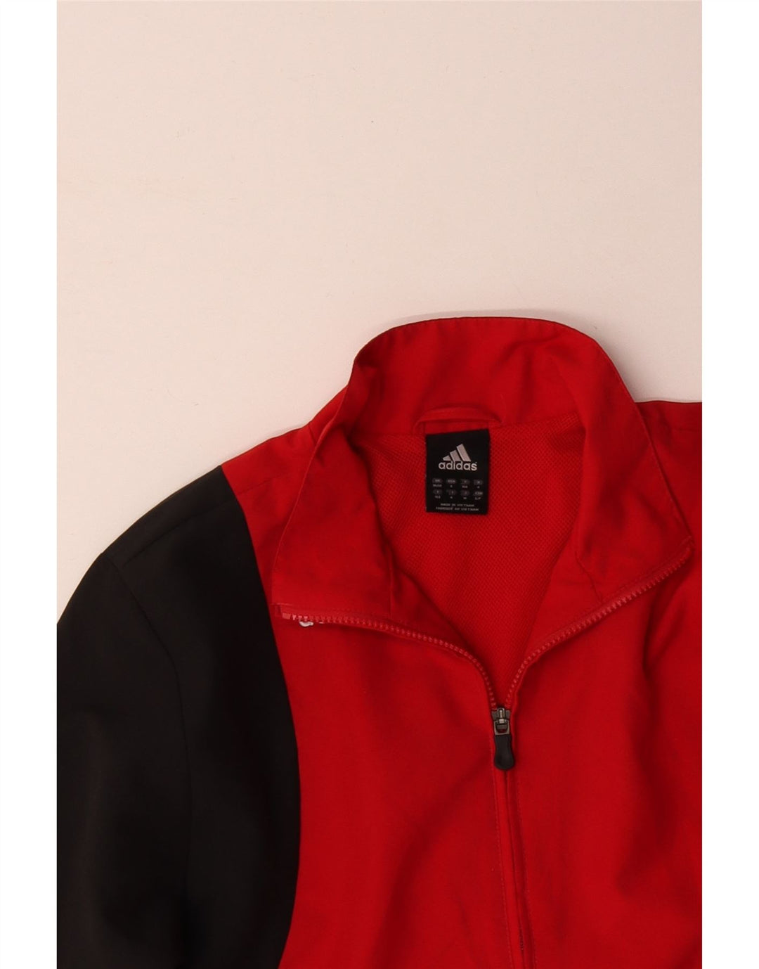 Giacca da tuta da uomo ADIDAS UK 36/38 Small Poliestere color block rosso
