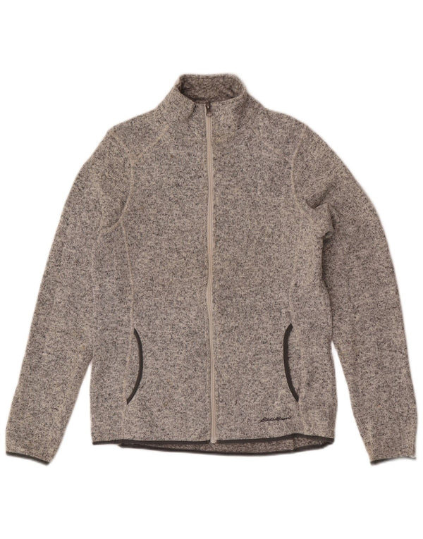 Giacca da tuta da donna Eddie Bauer UK 14 Poliestere screziato grigio medio