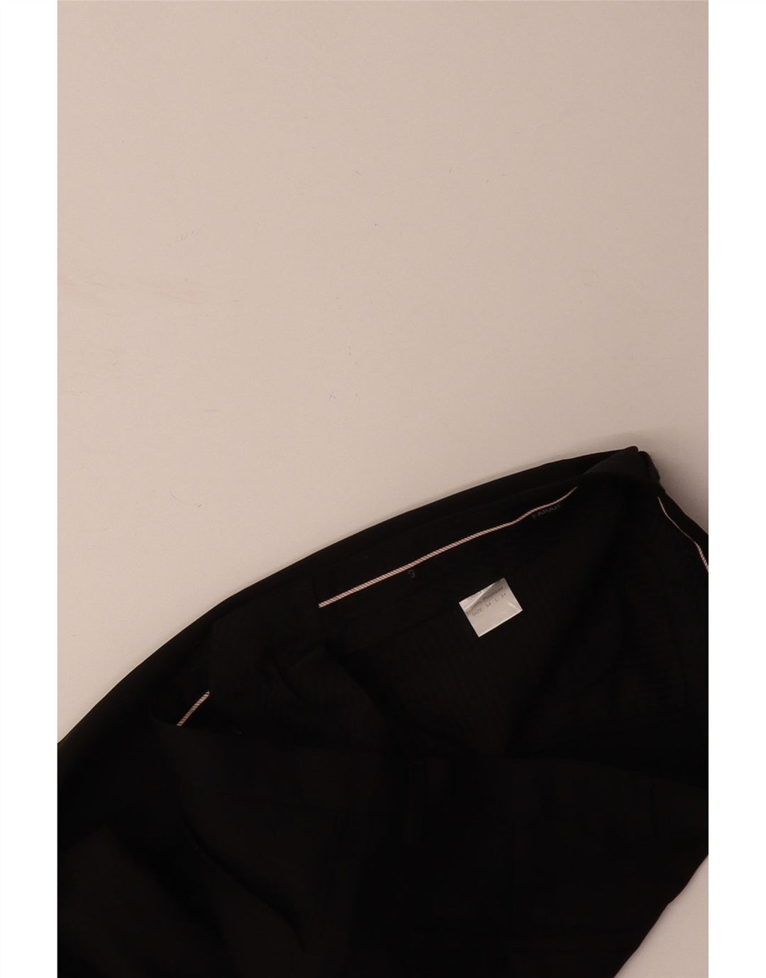 FARAH Mens Straight Casual Trousers W34 L31 Black Polyester