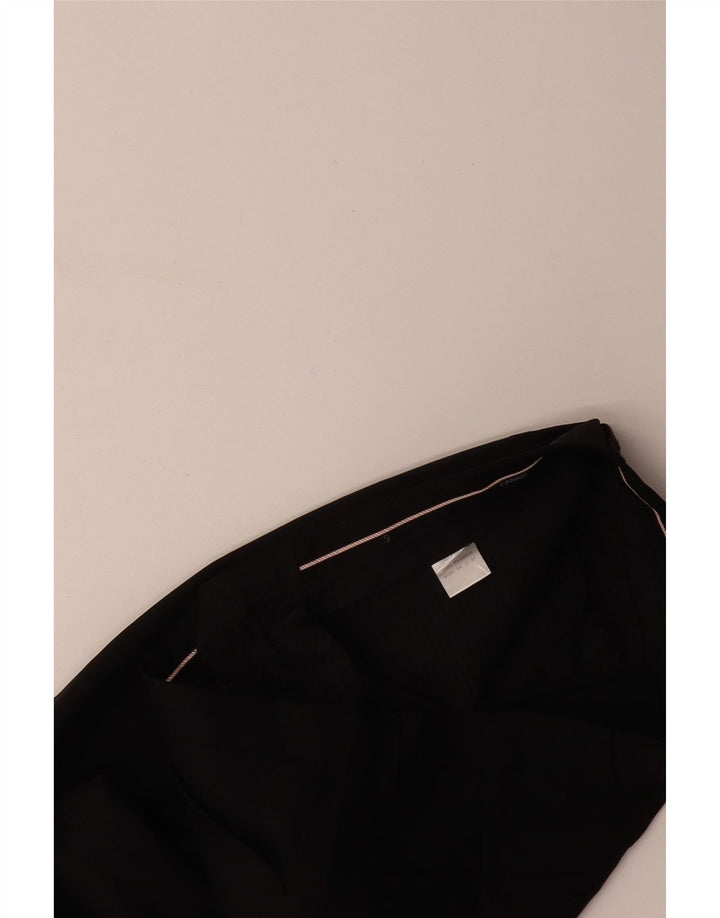 FARAH Mens Straight Casual Trousers W34 L31 Black Polyester