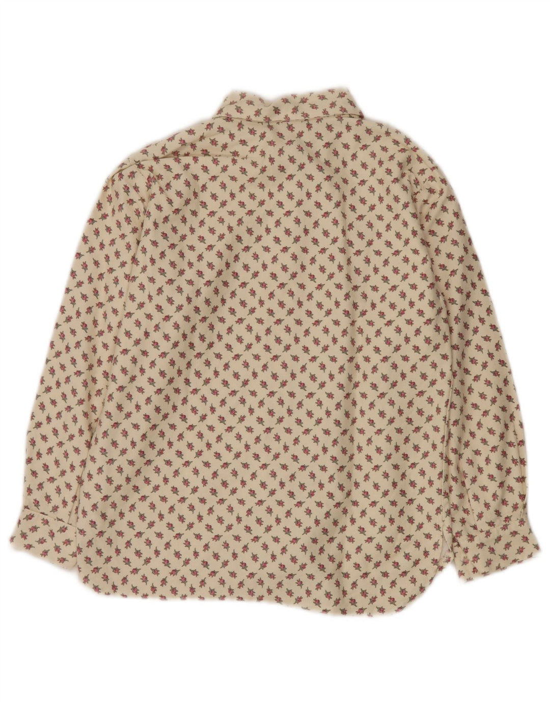 Camicetta da donna VINTAGE UK 10 piccolo cotone floreale beige