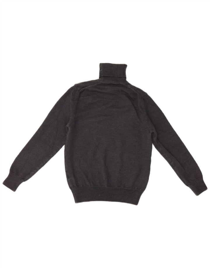 Maglione maglione a collo alto da donna Blauer UK 8 piccolo in lana grigia