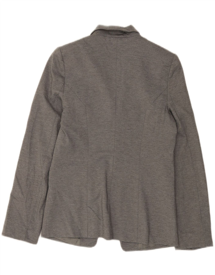 Giacca blazer aperta da donna Oasis UK 10 piccola poliestere grigio