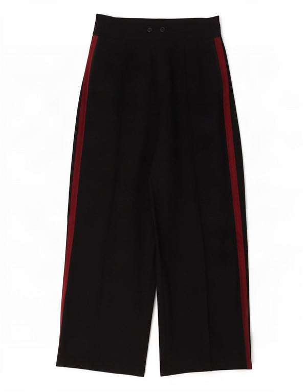 Pantaloni cropped a gamba larga da donna Marks & Spencer UK 14 Medium W32 L26 Nero