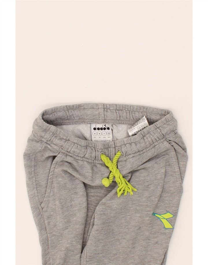DIADORA Boys Tracksuit Trousers Joggers 8-9 Years Medium  Grey Cotton Vintage Diadora and Second-Hand Diadora from Messina Hembry 
