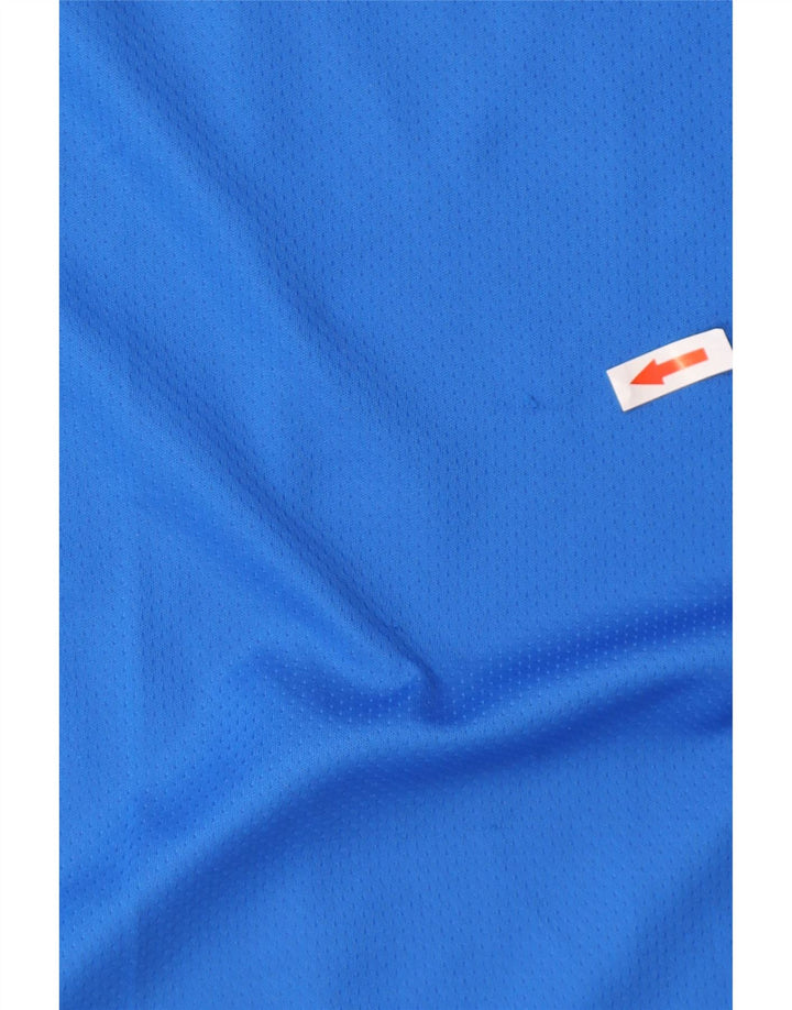T-shirt grafica da uomo Adidas Top grande in poliestere blu