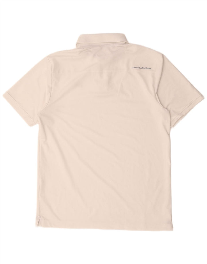 Polo Under Armour da uomo Heat Gear bianca media