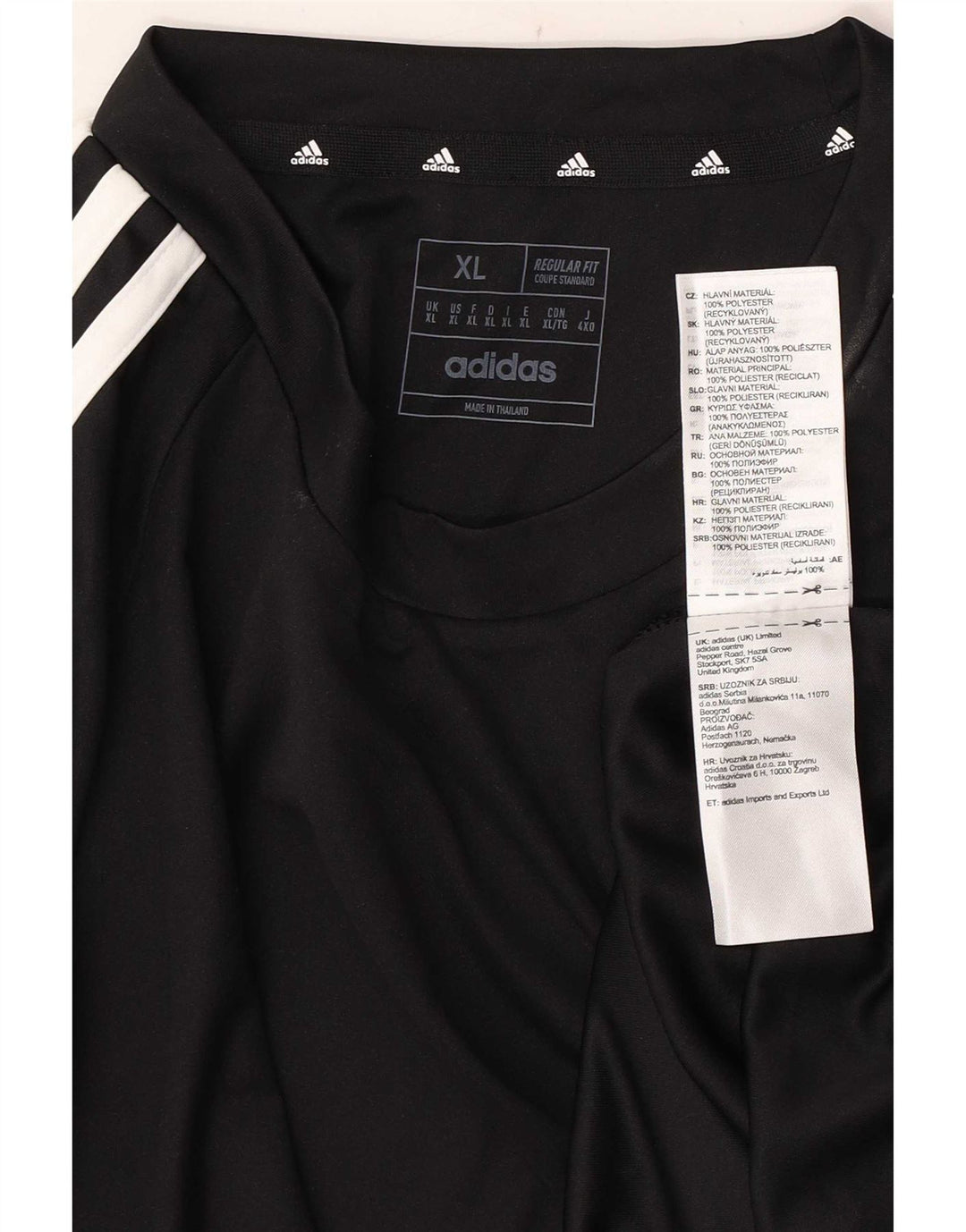 T-shirt Adidas Aeroready Regular Fit da uomo XL in poliestere nero