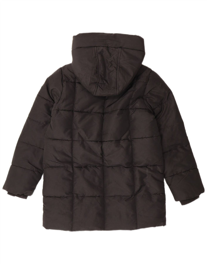 MARKS & SPENCER Boys Hooded Padded Jacket 10-11 Years Black Polyester