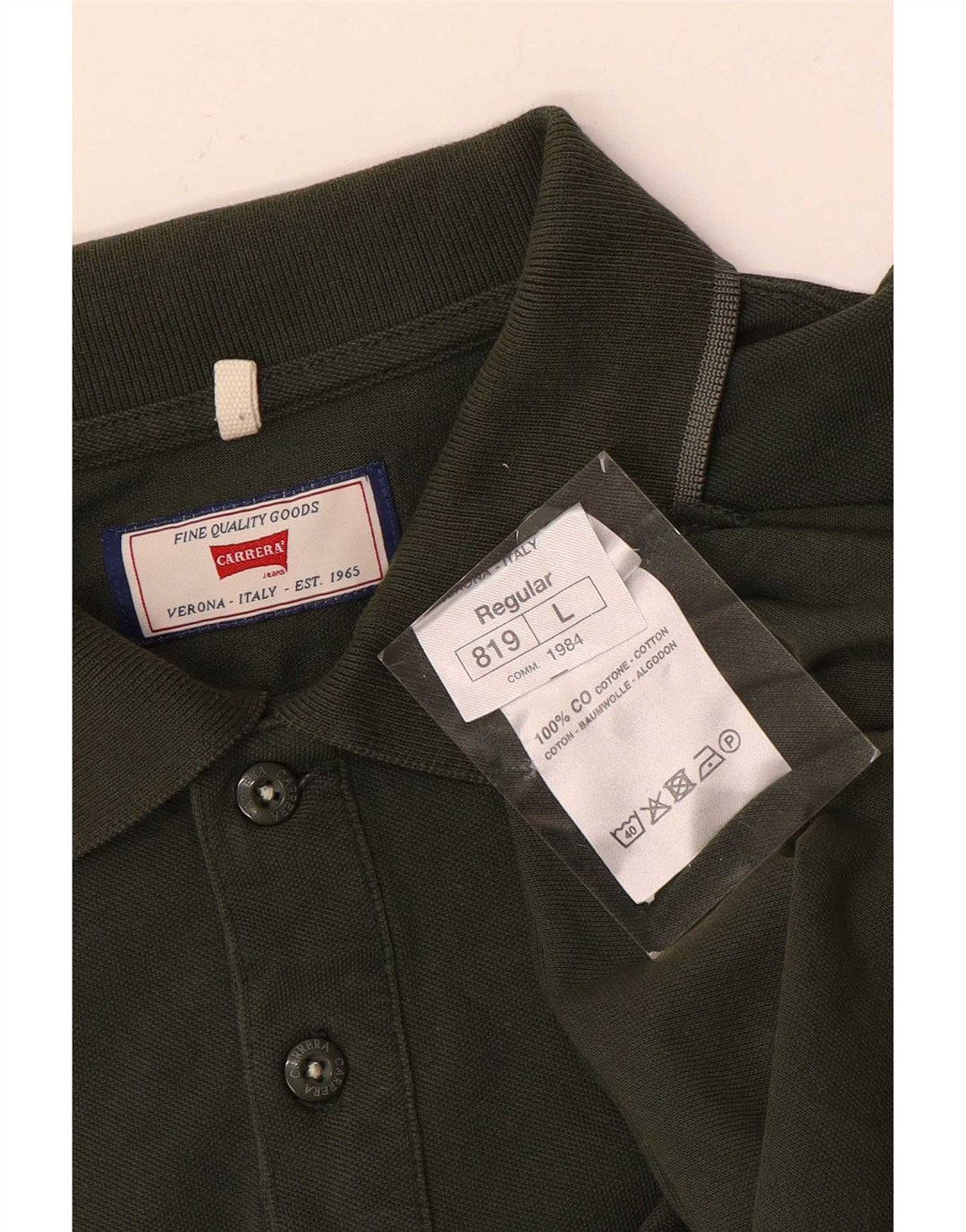 Polo da uomo Carrera grande in cotone kaki